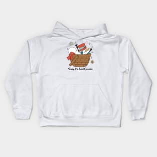 Baby Snowman It's Cold Outside Kids Hoodie